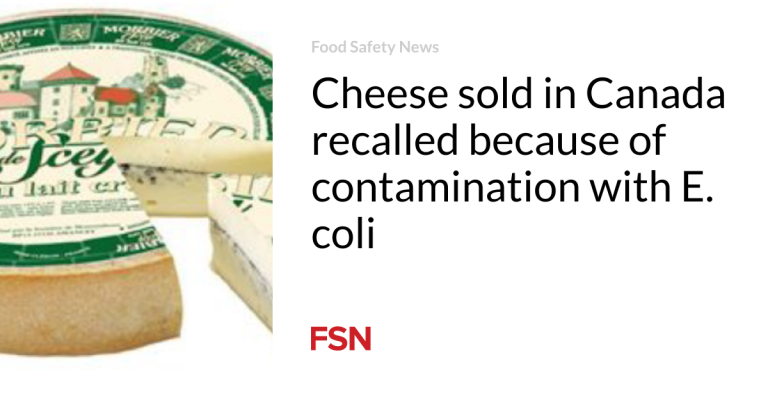 Cheese bought in Canada recalled due to contamination with E. coli