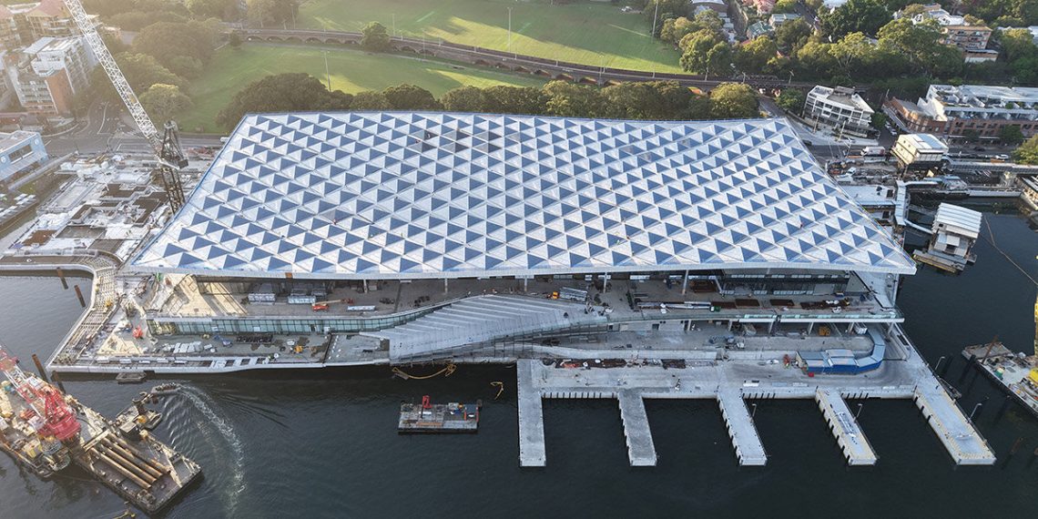 3xn Architects completes the Sydney fish market recording roof