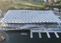 3xn Architects completes the Sydney fish market recording roof