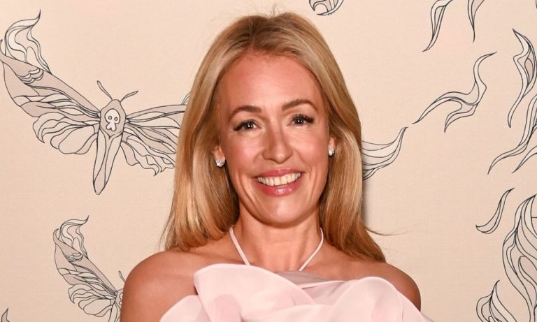 Cat Deeley completely styled her anglaise shirt with gold hoops and a easy sun-kissed make-up look
