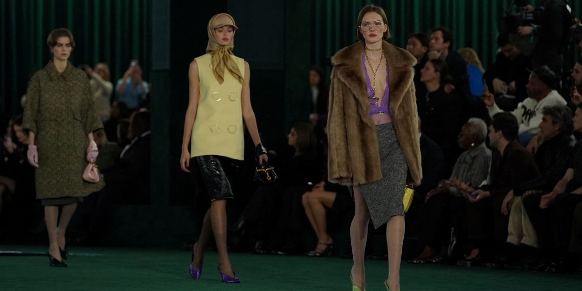 Gucci’s new period begins in a deep inexperienced hue at Milan Vogue Week