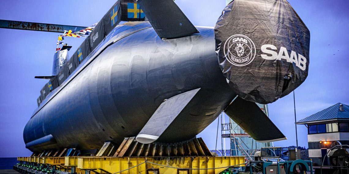 Saab launches HMS Halland submarine after mid-life improve