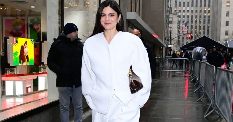 Monica Barbaro Embraces Monochromatic Stylish in NYC Images
