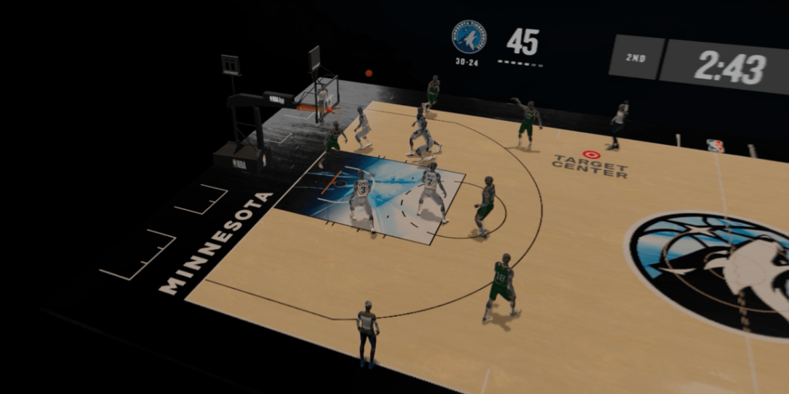 Imaginative and prescient Professional NBA app turns some video games right into a miniature 3D diorama