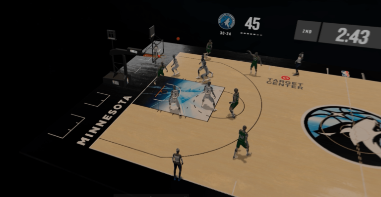 Imaginative and prescient Professional NBA app turns some video games right into a miniature 3D diorama