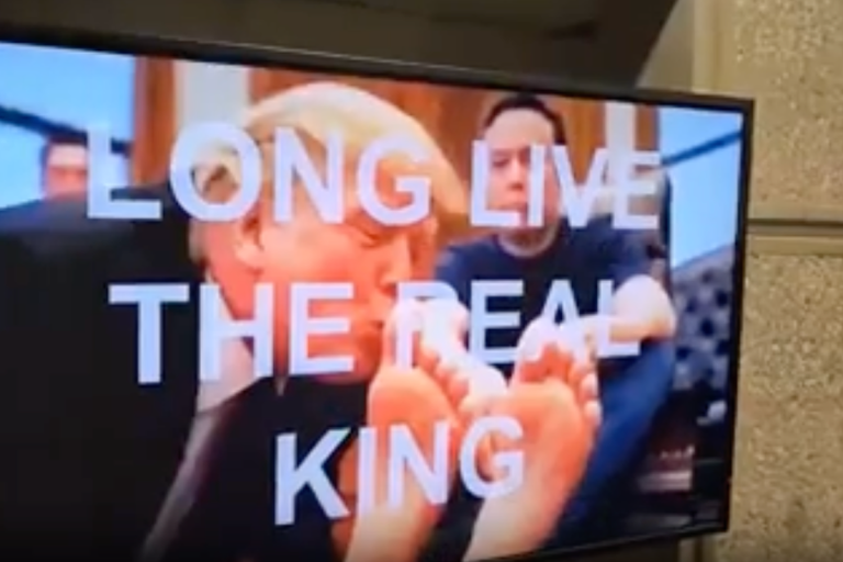 Federal computer systems have been hacked to point out that Trump’s pretend video kissing Elon Musk’s toes
