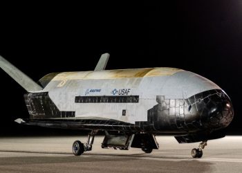 House power shares a photograph of the land made by the X-37b House aircraft