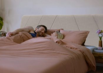 This headboard cleans the air beside you when you sleep