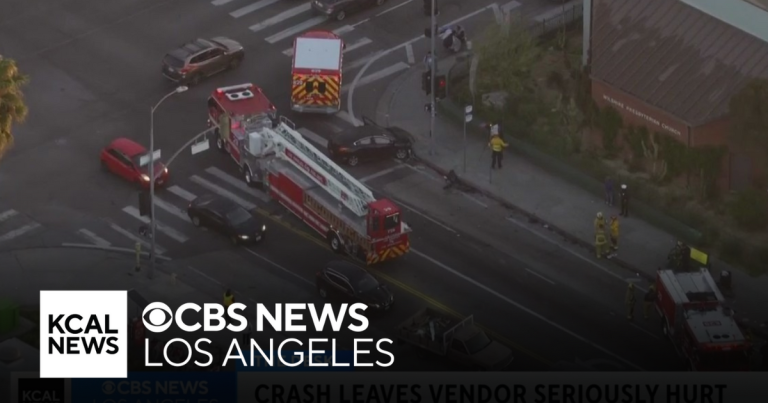 Meals vendor significantly injured in Koreatown crash