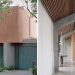 The copper facade wraps the home of the Pandolfini architects of Glen Iris, Australia