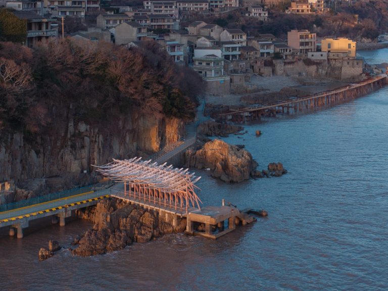 The minimal blades are waved within the breeze in a shore set up on the Chaishan Island in China – Colossal