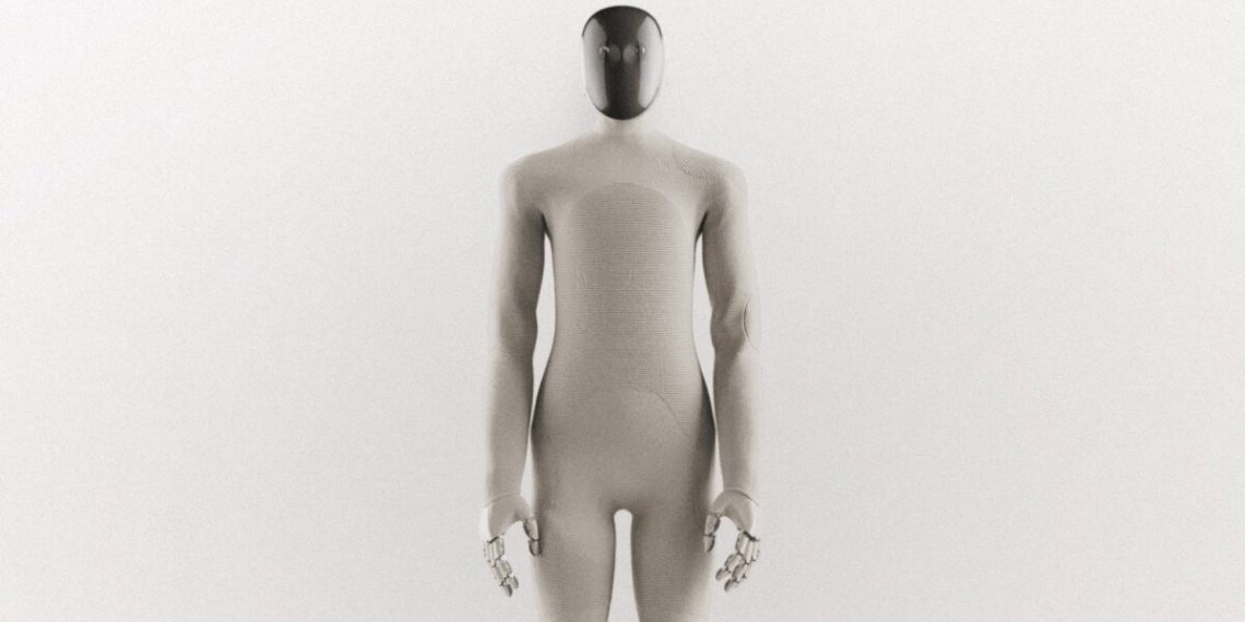 The neo gamma humanoid robotic is doing work as dwelling assistant