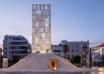 Salt turns into experimental development materials for “La sal pavilion” in Spain