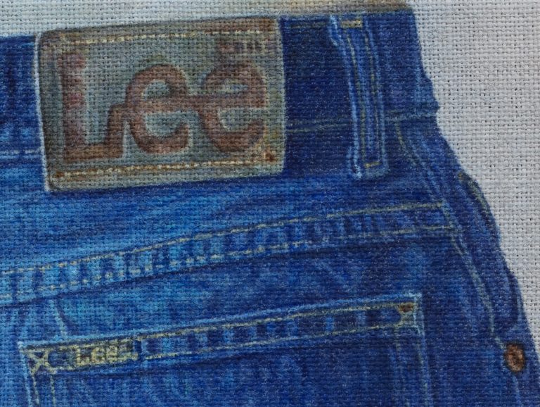 Burlap woven with imitic tissue tissue digital pixels in Jennifer J. – Colossal Photorealist work