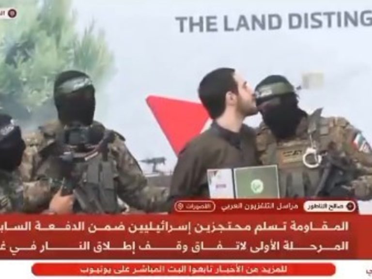 One of many hostages was pressured to kiss two Hamas terrorists earlier than recovering freedom