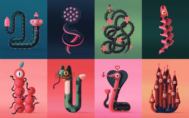 The yr of the snake slit in lots of elements of Mary Maka – Colossal playful illustrations