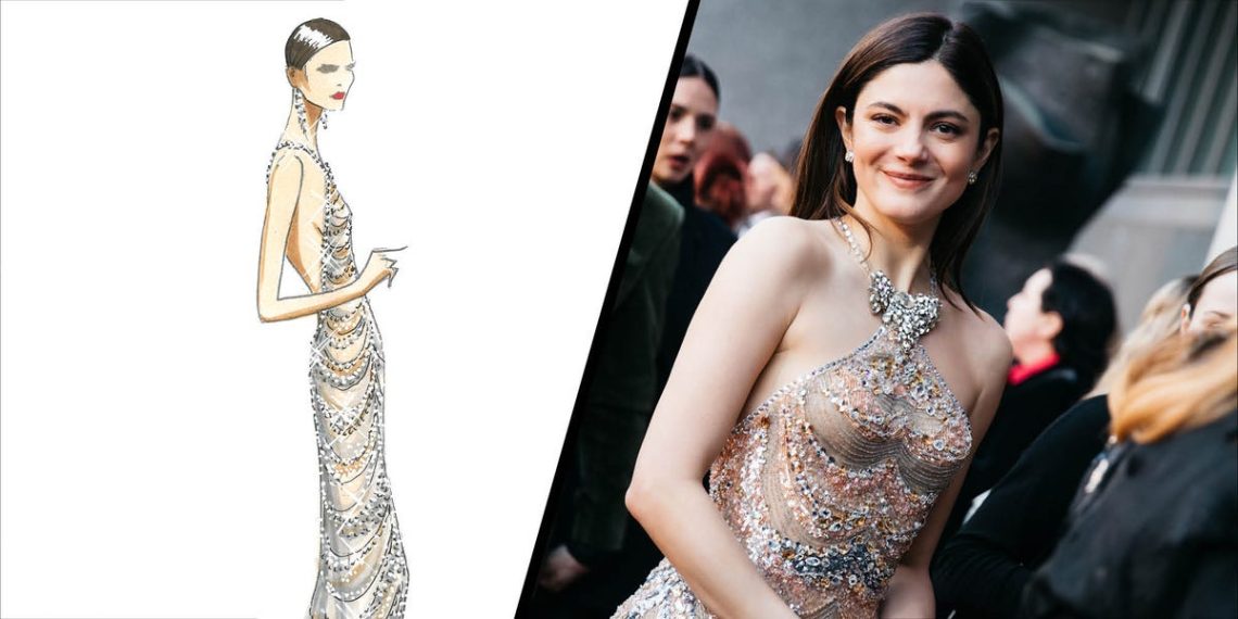 The making of Monica Barbaro’s BAFTA robe