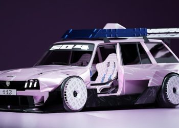 Peugeot Design Lab turns 504 coupe right into a pink pilot for climb from the hill