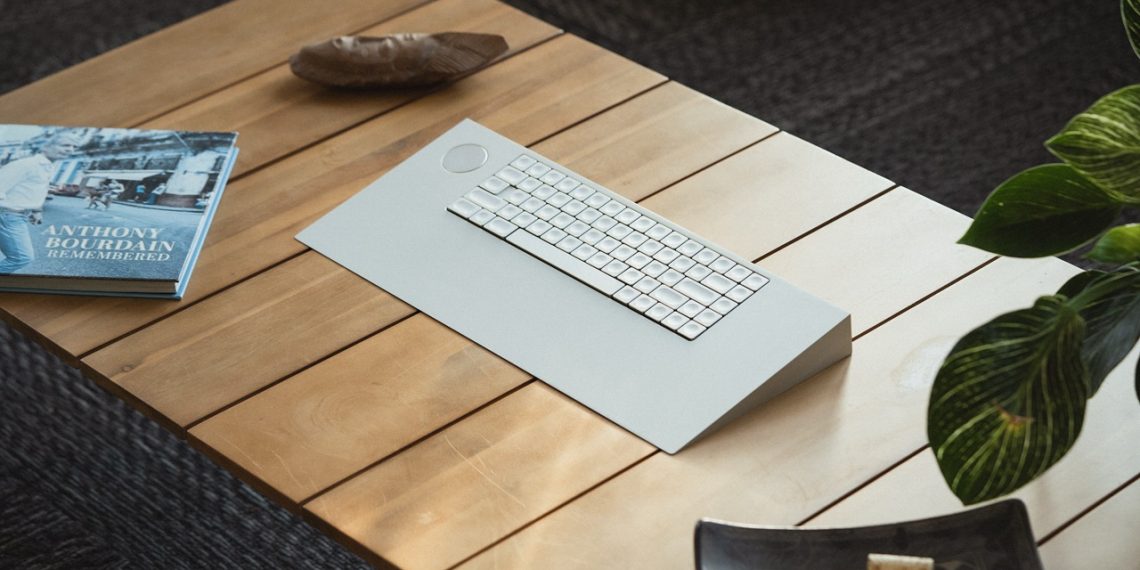 This keyboard was grinded from a single aluminum block