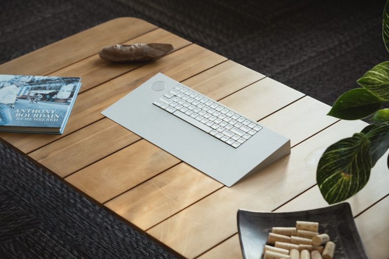 This keyboard was grinded from a single aluminum block