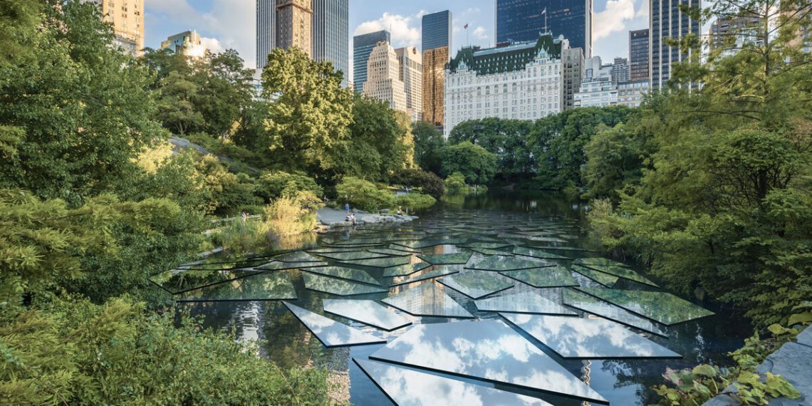 Gregory Orekhov’s metal Shards displays Central Park in New York
