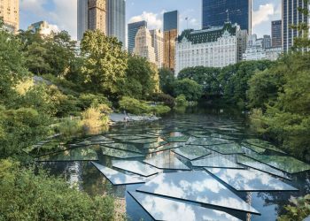 Gregory Orekhov’s metal Shards displays Central Park in New York
