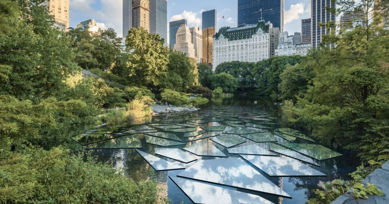 Gregory Orekhov’s metal Shards displays Central Park in New York