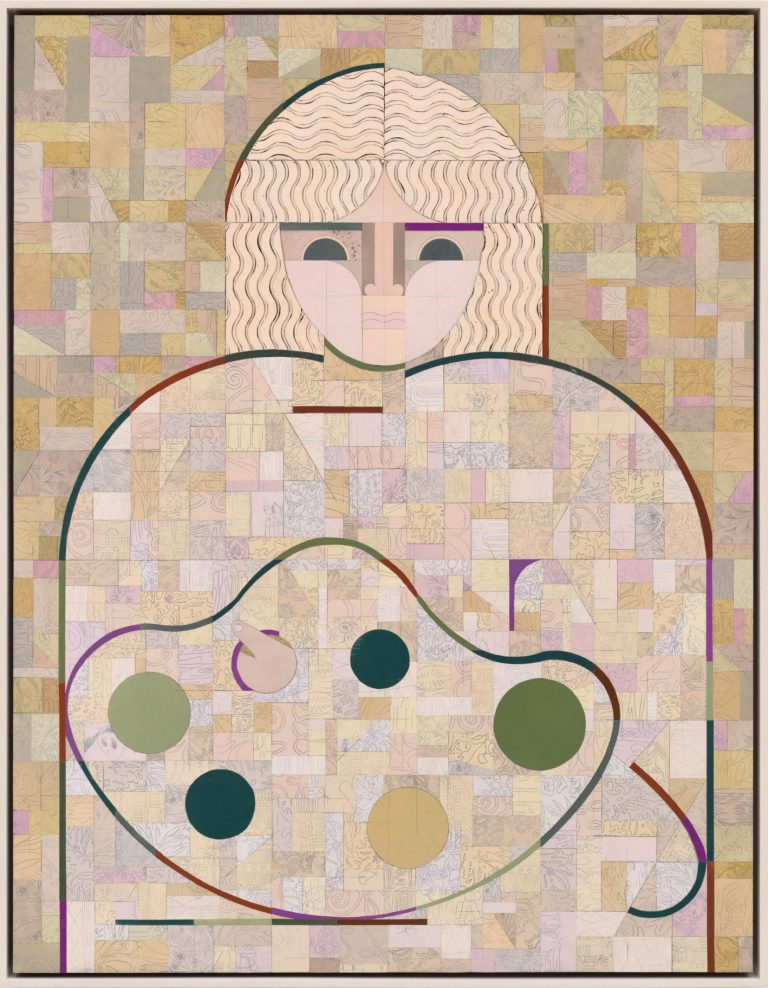 Ruby Sky Stiler reassesses the function of ladies in artwork historical past in geometric portraits – Colossal