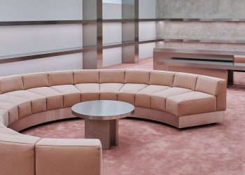 Stone, metal and concrete converge into the Daring Milan showroom in Studioboom for Paris Texas