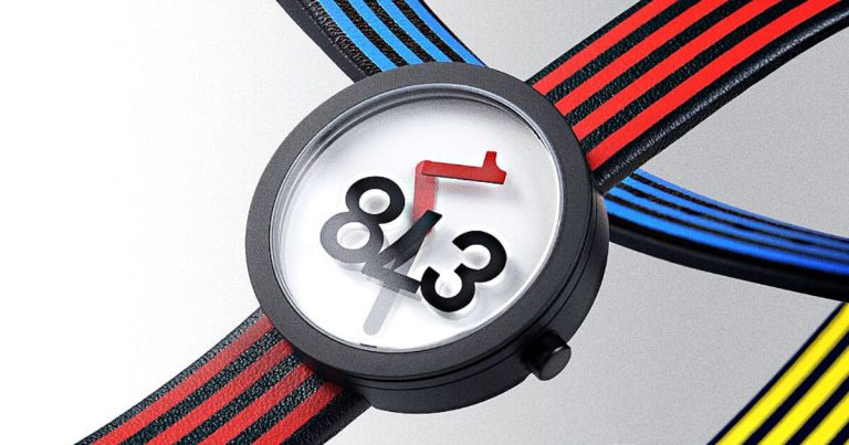 Time trio and hey studio creates watch with floating numbers