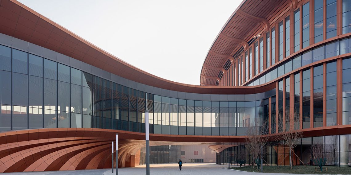 Zaha Hadid’s Beijing Heart for Beijing, within the type of copper “ribbons”