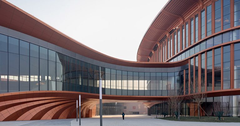 Zaha Hadid’s Beijing Heart for Beijing, within the type of copper “ribbons”