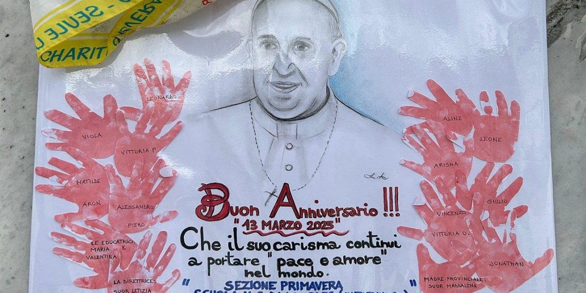 Pope celebrates 12th anniversary with healthcare workers at Gemelli hospital