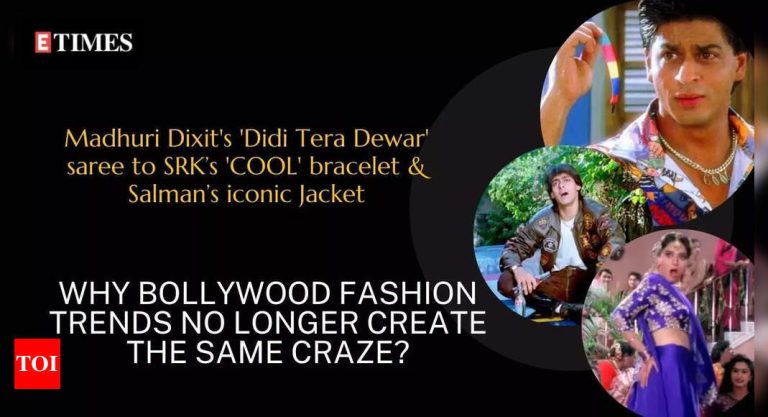 Madhuri Dixit’s ‘Didi Tera Devar’ saree to SRK’s ‘COOL’ bracelet and Salman’s iconic jacket: Why do Bollywood vogue developments now not create the identical craze? | Hindi Film Information