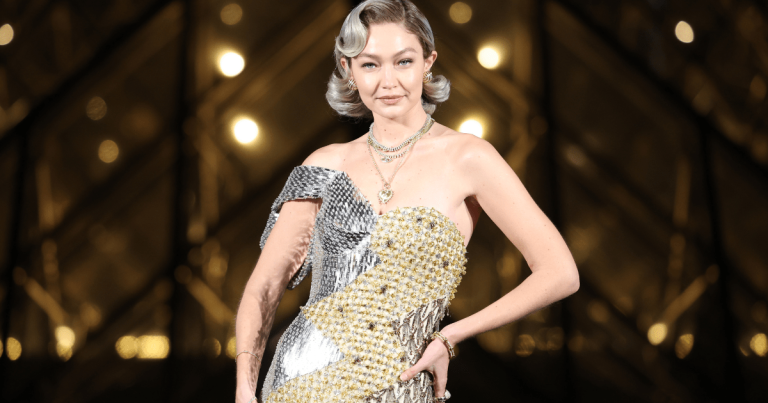 Gigi Hadid Stuns in Three-In-1 Moschino Costume in Paris Images