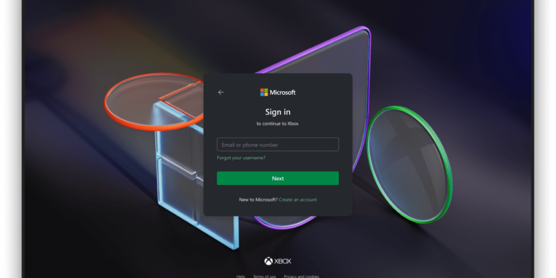 Microsoft account of Log to UI receives a brand new design and darkish mode