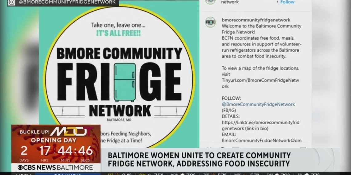 Baltimore ladies unite to create group fridge community, addressing meals insecurity