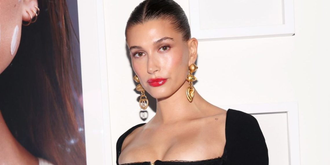 Hailey Bieber Wears Outsized Blazer as a Costume in Paris Pictures