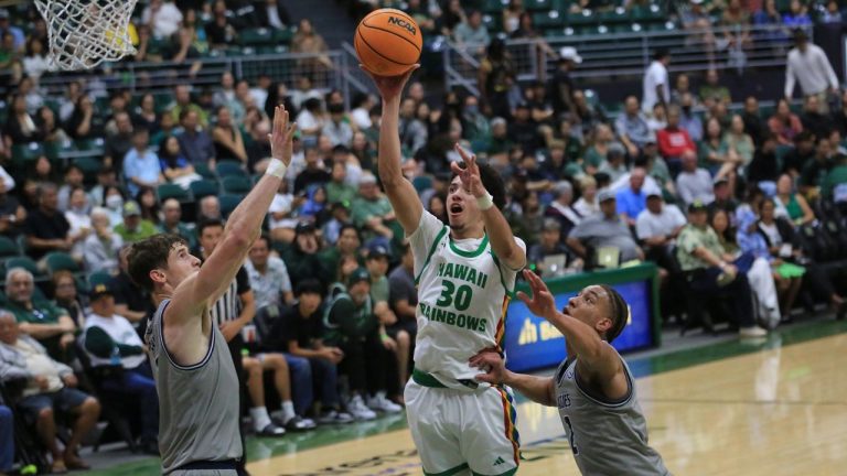 Male basketball in Hawaii Tops UC Davis on the night time of the senior