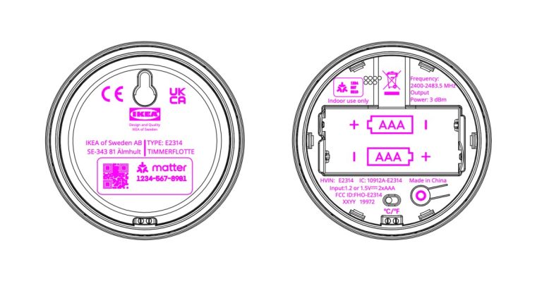 IKEA has recorded a temperature sensor with a fcc thread situation