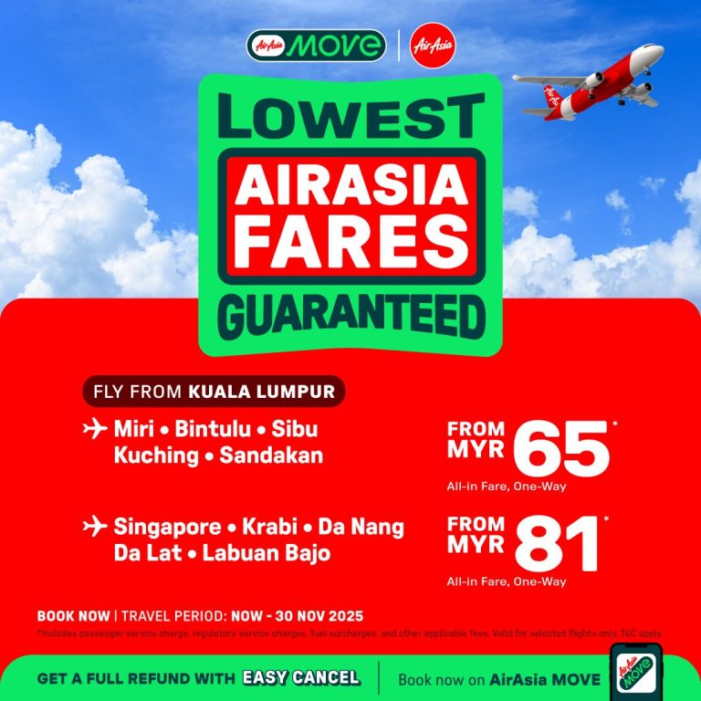 Inexpensive Journey Simply Received Simpler! Safe Your Lowest AirAsia Fare on AirAsia MOVE