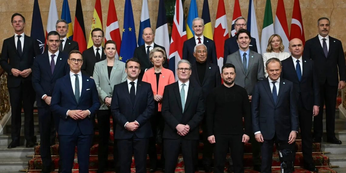 Who will be part of the European “volunteer coalition” to assist Ukraine?