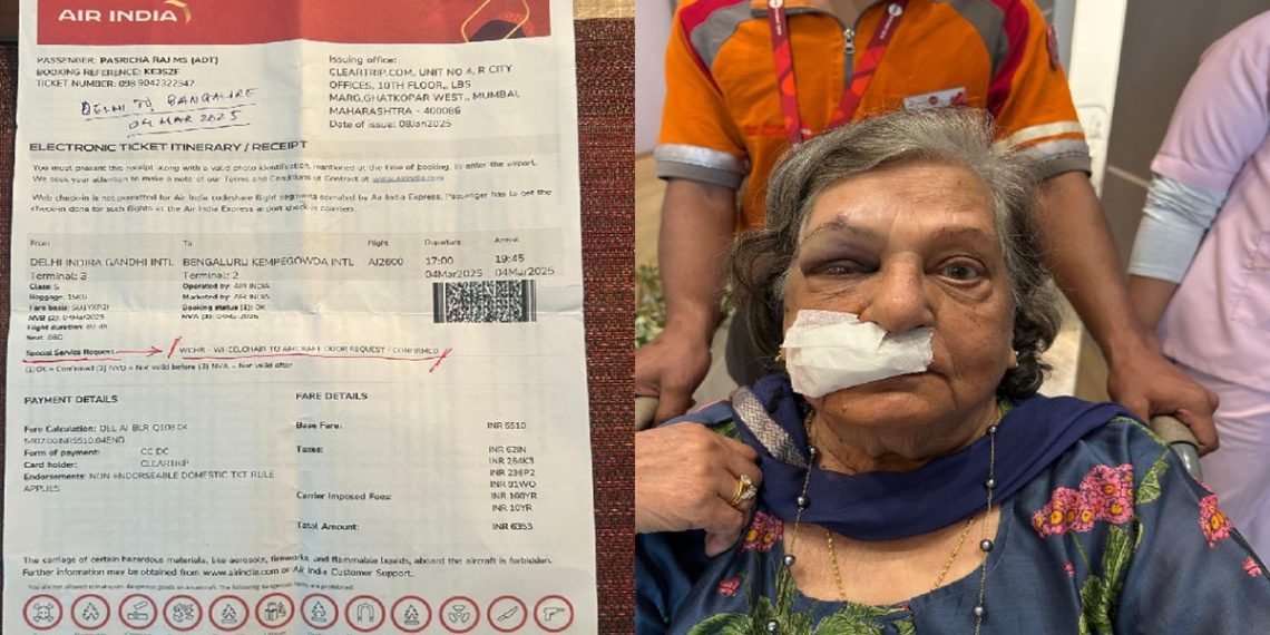 Aged lady falls at Delhi Airport after she denied wheelchair by Air India: ‘Little worth for human life’