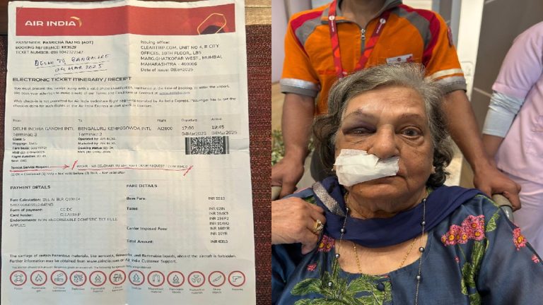 Aged lady falls at Delhi Airport after she denied wheelchair by Air India: ‘Little worth for human life’