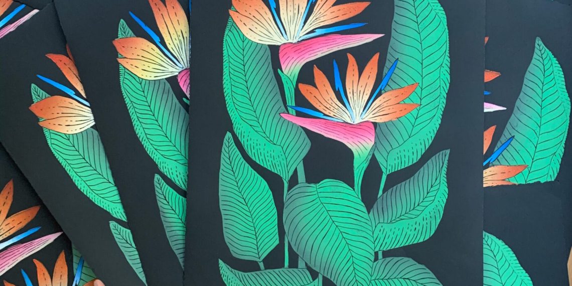 Tropical flowers and stinging cacti from Lili Arnold, vibrant prints – colossal