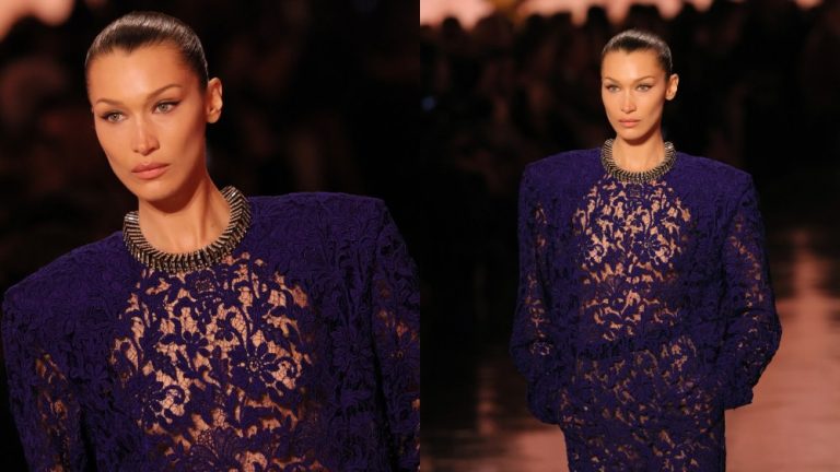 Bella Hadid Returns to the Runway for Saint Laurent in Paris