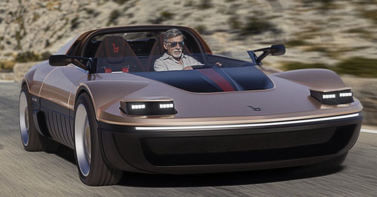 Bertone invigorates the conceptual design of the Runabout automotive mannequin from 1969