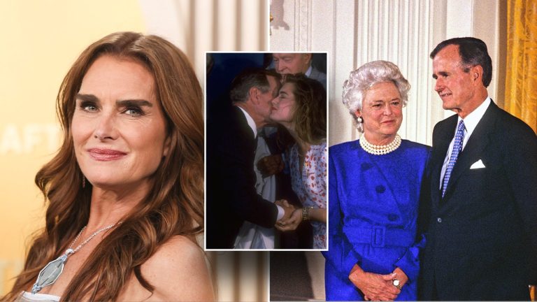 Brooke Shields as soon as barged into George H.W., Barbara Bush’s bed room