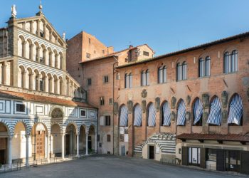 Daniel Buren’s striped optical interventions took Palazzo in Italy