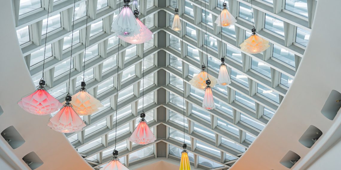 Winter blooms colourful to the Milwauke Artwork Museum